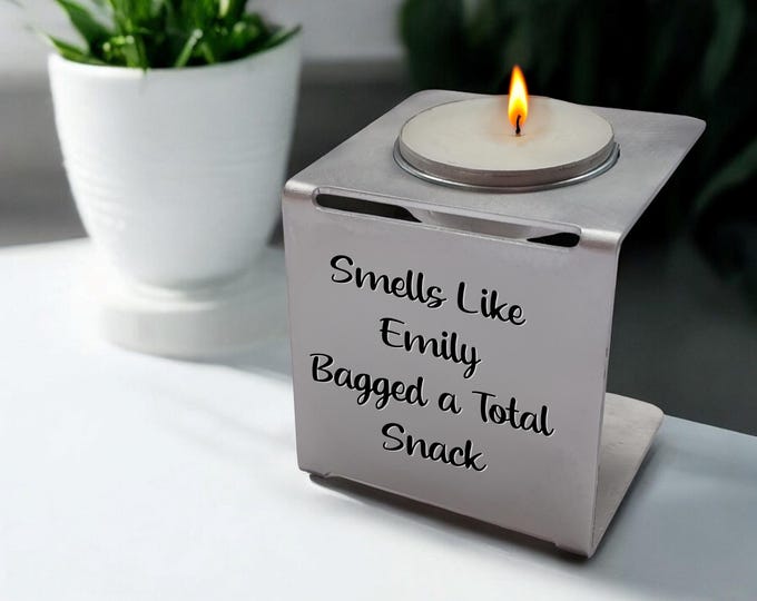Engagement Candle Holder – Funny Wedding Gift, Personalized Tealight, Bachelorette Party Decor, Custom Candle Favor Custom Engagement Gift