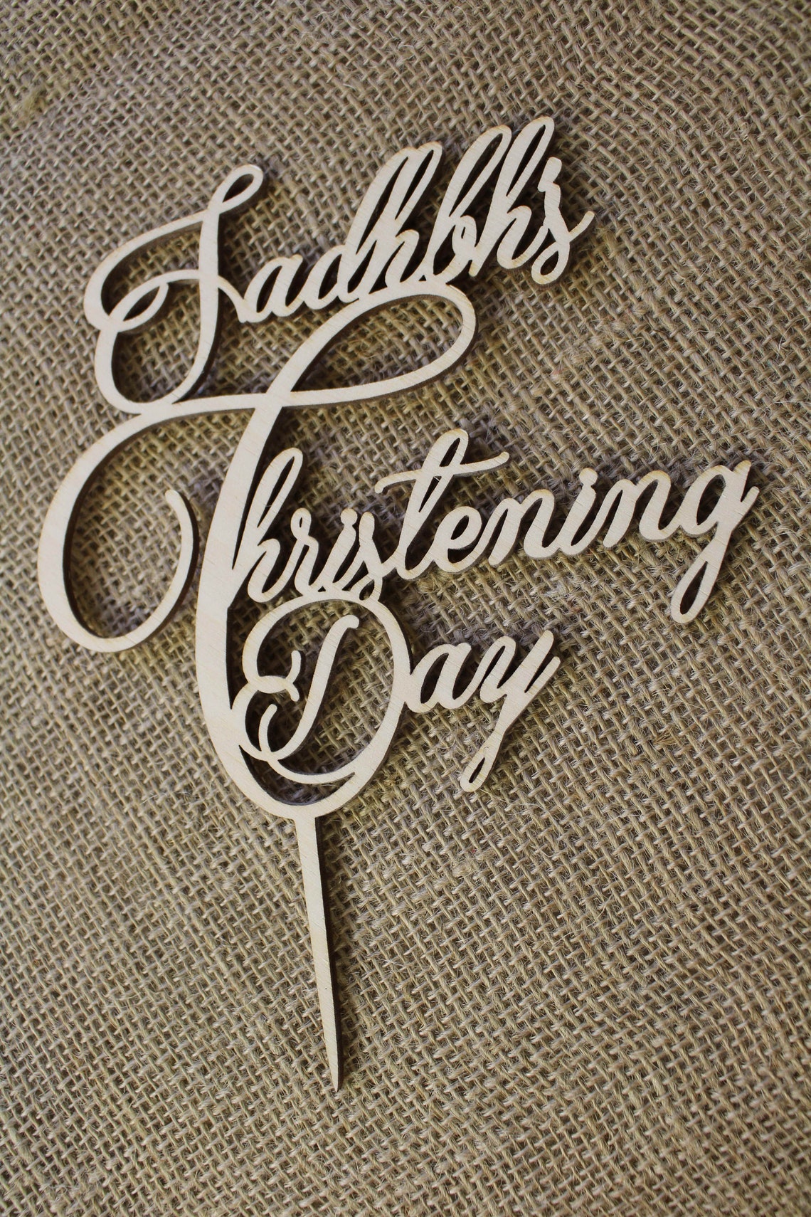 Personalised Custom Christening Day Cake Topper YOUR NAME Etsy