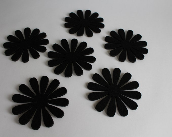 Housewarming Gift Felt Coasters only  Daisy Shape  Set of 12 Laser Cut Home Decoration Protection of the Furniture Surface
