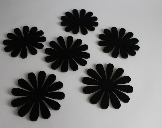 Housewarming Gift Felt Coasters only  Daisy Shape  Set of 12 Laser Cut Home Decoration Protection of the Furniture Surface