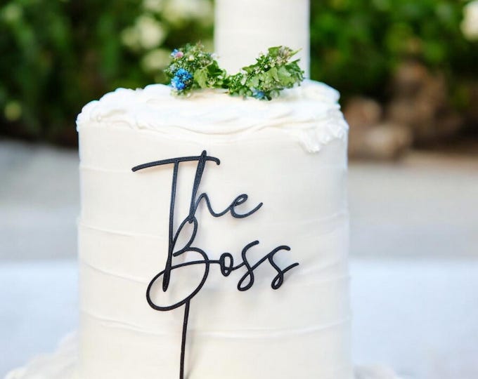 Rustic Personalized Not only for Wedding Cake Topper, Custom Script Cake Topper for Office Party Anniversary  Mr and Mrs Cake Toppers