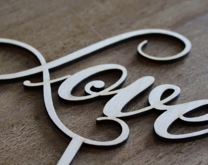 NEW on Market LOVE Cake Topper -Wedding Anniversary Cake Topper Laser Cut