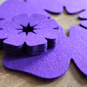 Placemats Flowers  Felt Table Mats Set of 16 Pieces Ireland Handmade  Laser Cut