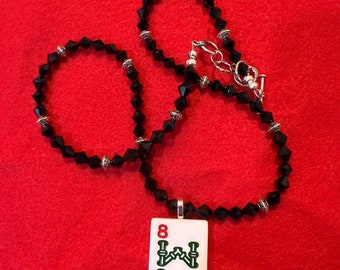 Mahjong Necklace, Mahjong Tile Necklace, Mahjong Jewelry