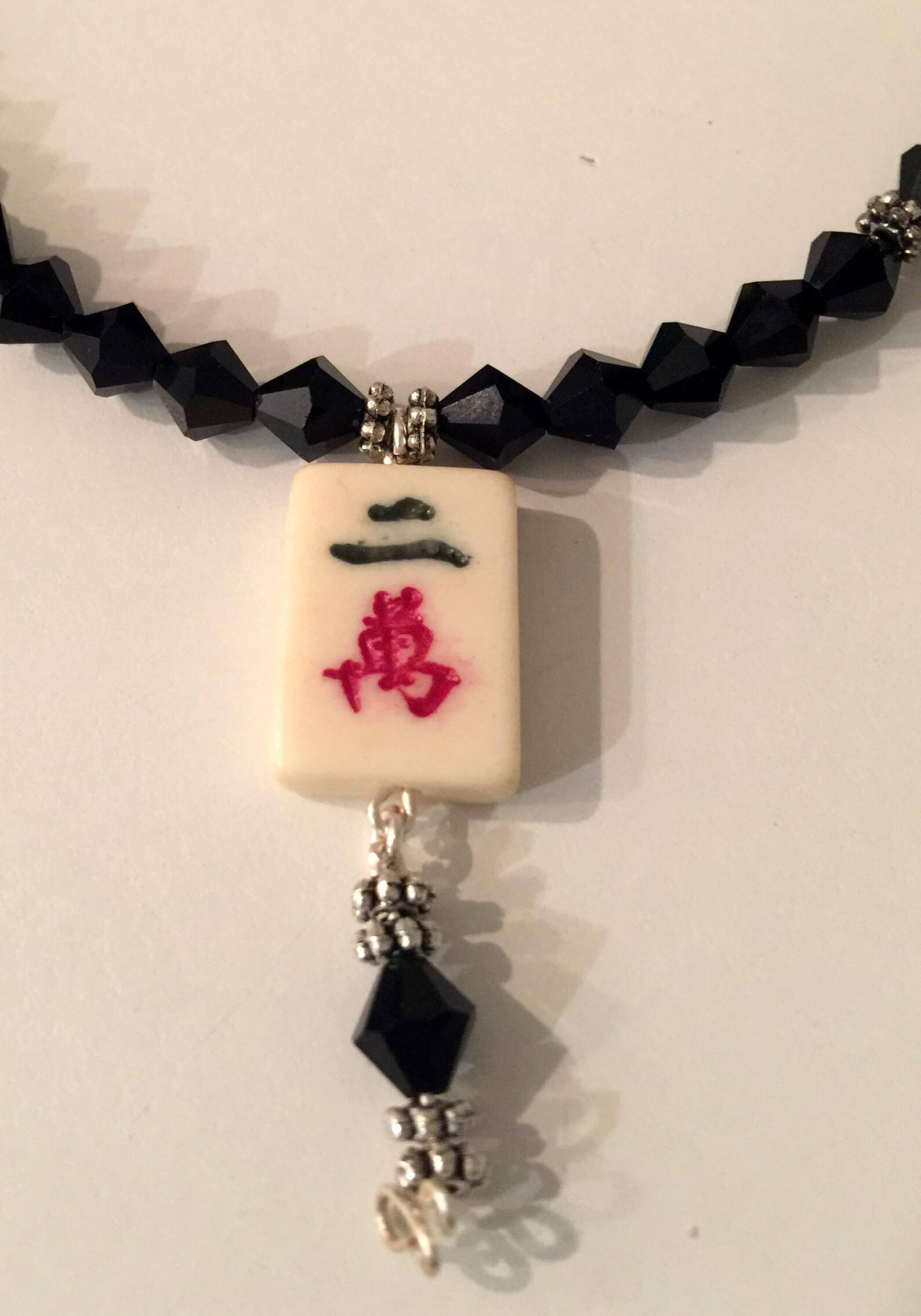 Mahjong Necklace Mahjong Tile Necklace Mahjong Jewelry Etsy