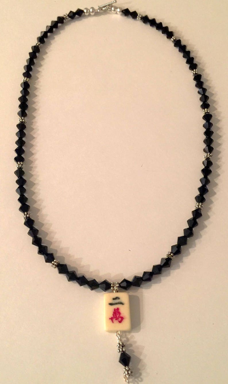 Mahjong Necklace Mahjong Tile Necklace Mahjong Jewelry Etsy