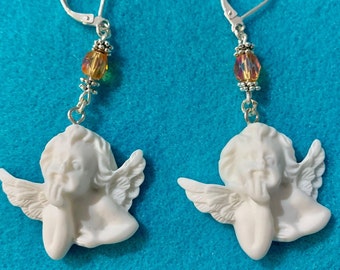 Angel Earrings, Angel Jewelry, Dangle Angel Earrings, Birthday Gift, Anniversary Gift, Graduation Gift