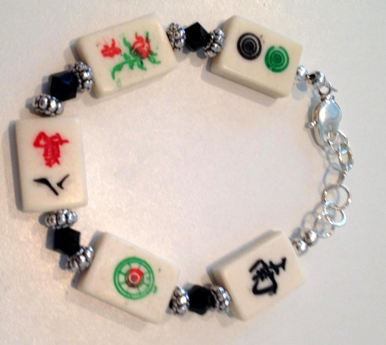Mahjong Bracelet Mahjong Jewelry Mahjong Tile Bracelet Etsy