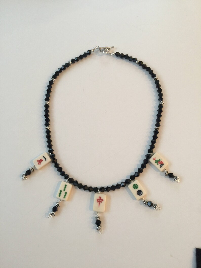 Mahjong Necklace Mahjong Tile Necklace Mahjong Jewelry Etsy