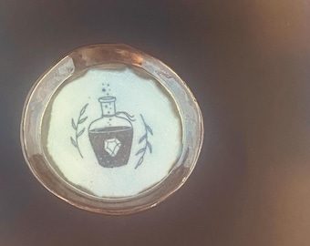 Alchemy round porcelain plate