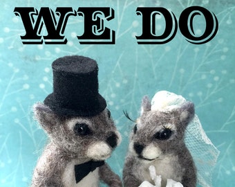 Squirrel Wedding Cake Topper