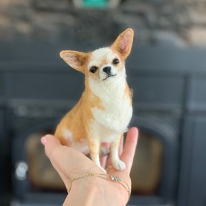 Medium Custom Felted Dog Sculpture/Replica Dog Portrait