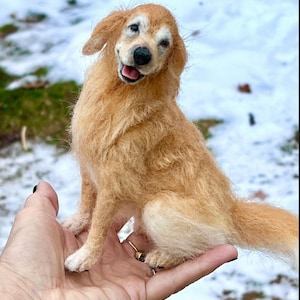 Large Custom Felted Dog Sculpture/Replica Dog Portrait