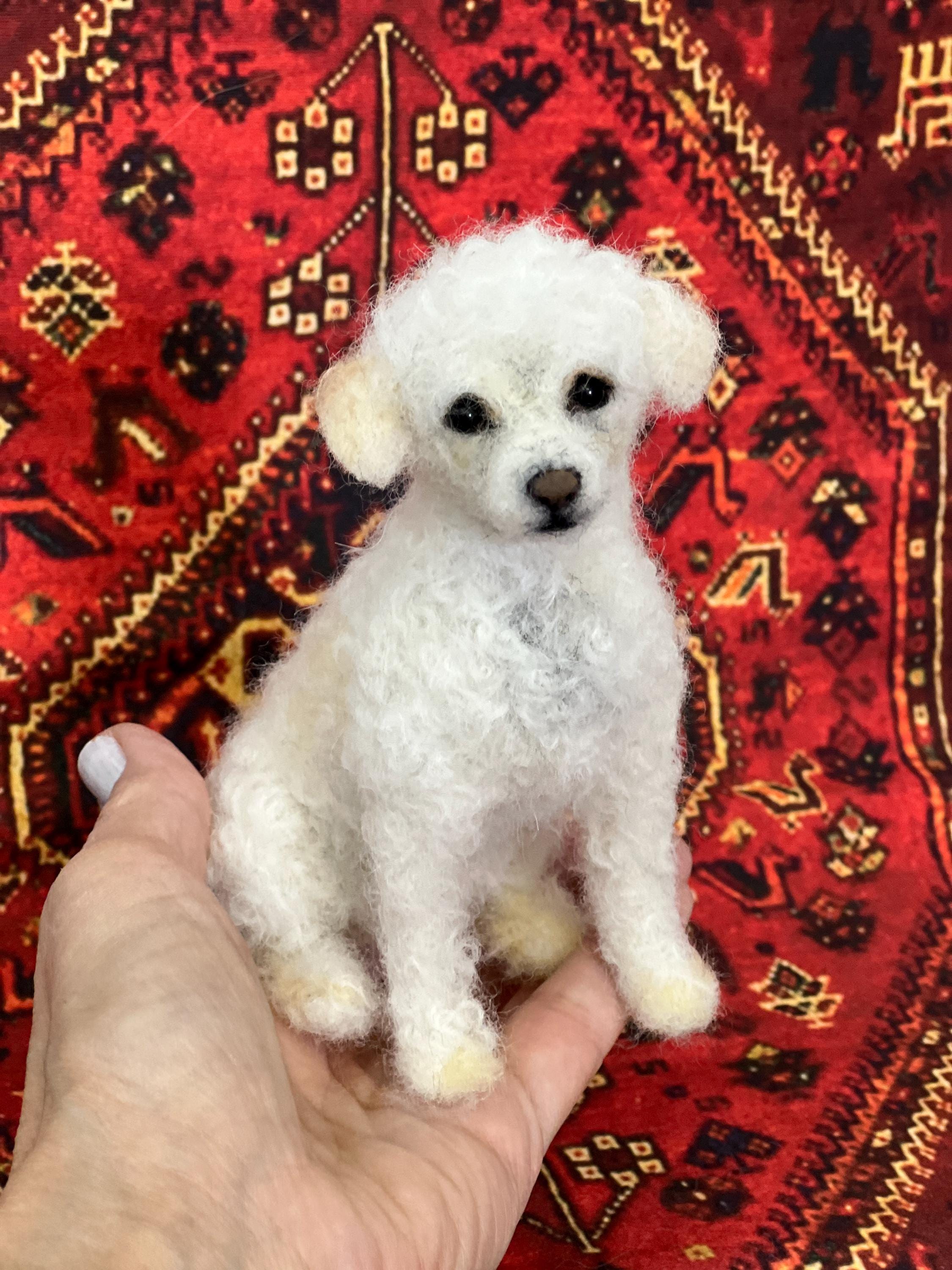 Small Custom Felted Dog Sculpture/Replica Dog Portrait/3d pet portrait