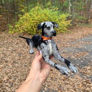 Large Custom Felted Dog Sculpture/Replica Dog Portrait