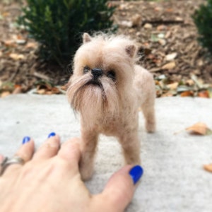 Small Custom Felted Dog Sculpture/Replica Dog Portrait