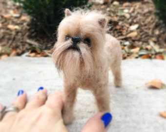 Small Custom Felted Dog Sculpture/Replica Dog Portrait