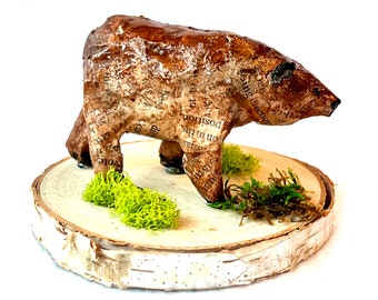 Papier Mache Bear, Paper Mache Bear Sculpture