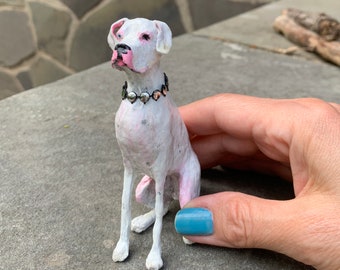 papier mache custom dog sculpture