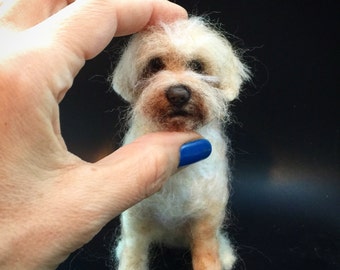 Custom Felted Dog Sculpture/Replica Dog Portrait