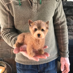 Large Custom Felted Dog Sculpture/Replica Dog Portrait