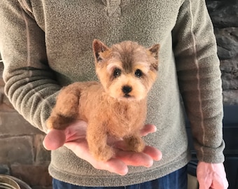 Large Custom Felted Dog Sculpture/Replica Dog Portrait