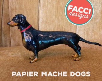 papier mache custom dog sculpture