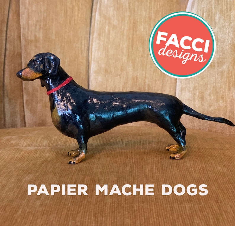 Papier Mache Custom Dog Sculpture Etsy