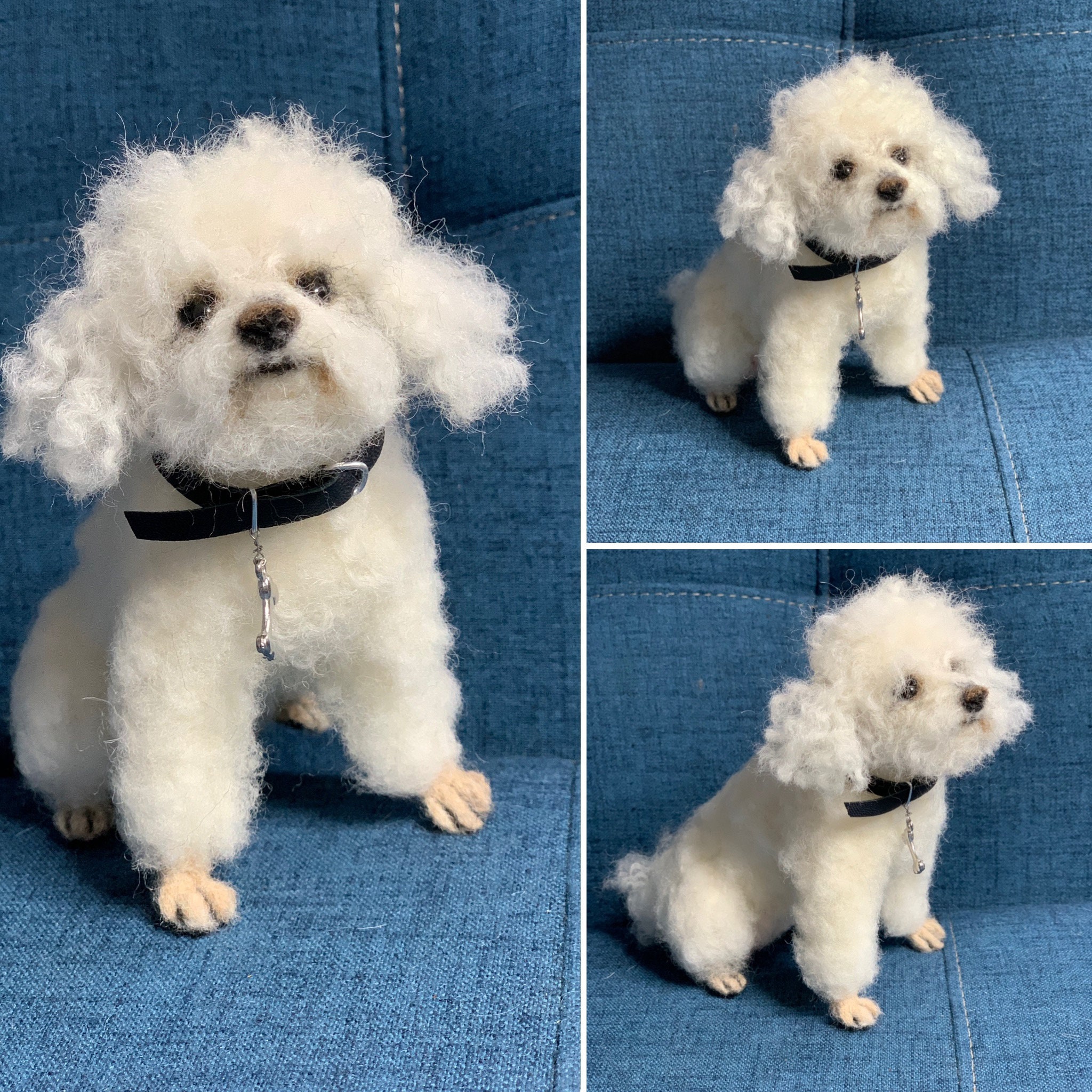 Custom Felted Dog Sculpture/Replica Portrait