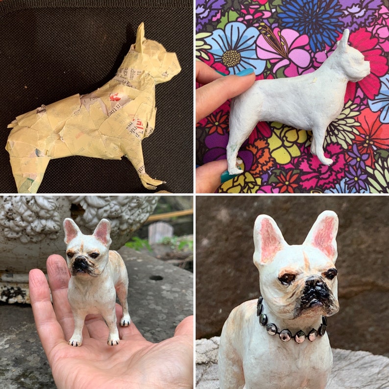 Papier mache custom dog sculpture Etsy