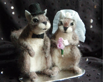 Squirrel Wedding Cake Topper