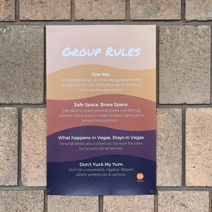 Group Rules Poster  | 11&quot;x17&quot; | Digital Download