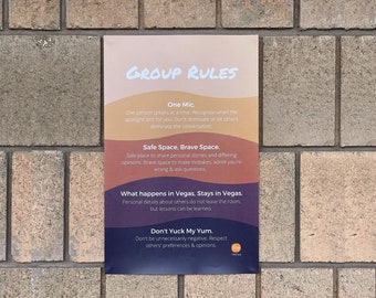 Group Rules Poster  | 11"x17" | Digital Download