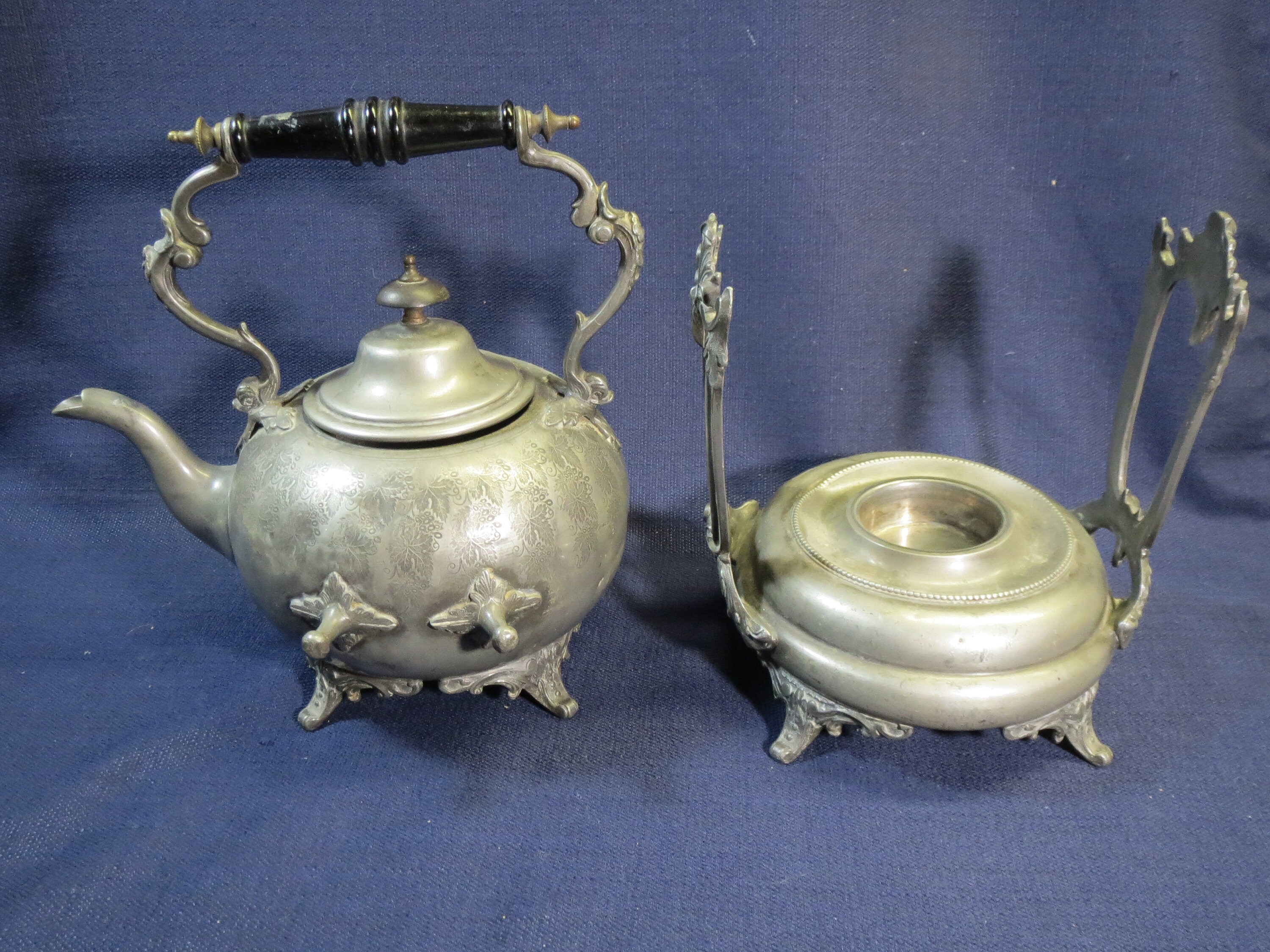 Antique British Teapot with Warmer c1898 Floral Design Johnson Etsy