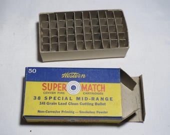 Vintage WESTERN 38 Special Mid-Range 148 gr.  with Tray (EMPTY BOX)