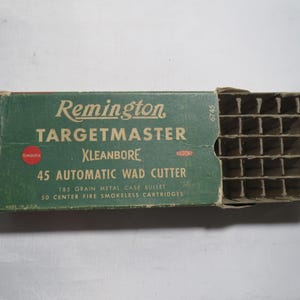 Vintage REMINGTON Target Master 45 Auto 185 gr with Separator (EMPTY BOX)