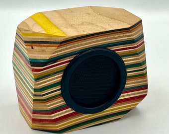 Wireless Bluetooth Speaker Made with Reclaimed Skateboards