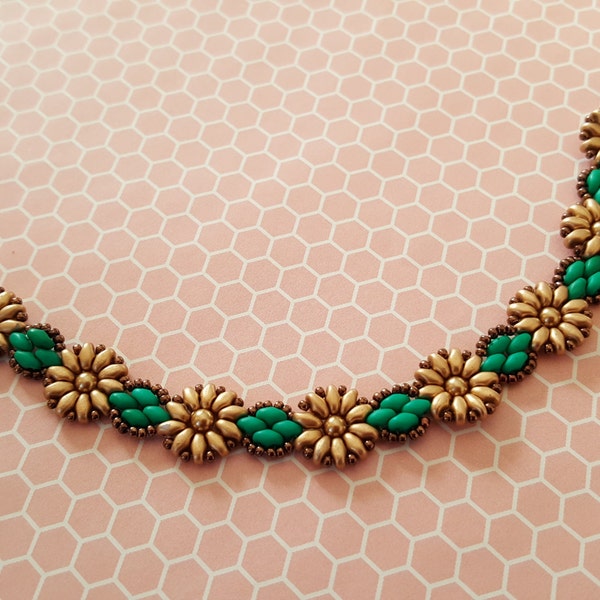 Tutorial Pattern For Beaded Sunflowers Daisy Chain Superduo Bracelet