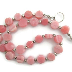 Pink Stone Necklace, Pink Necklace, Pink and Silver Necklace, Pink  Jewelry, Rose Necklace, Simple Pink Statement Necklace