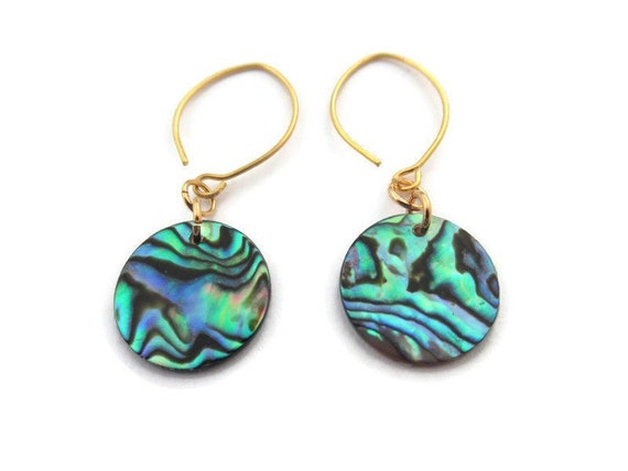 Abalone dangle earrings discount