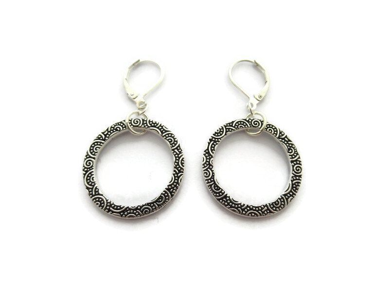 Silver 2024 earrings round