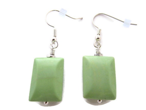 pale green earrings