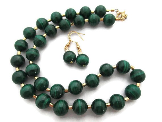 malachite crystal necklace
