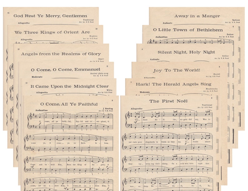 Traditional Christmas Carol Music sheets Downloads image 1
