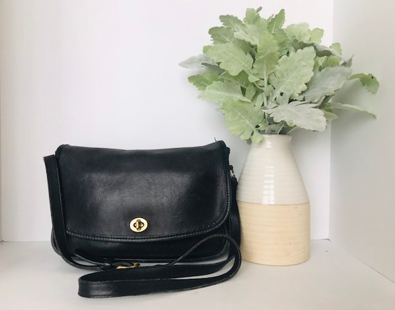 Vintage Coach City Handbag // Black Coach City Cro