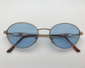 Versace Sunglasses Gold Blue Mod. G84 51-18-135 Made in Italy