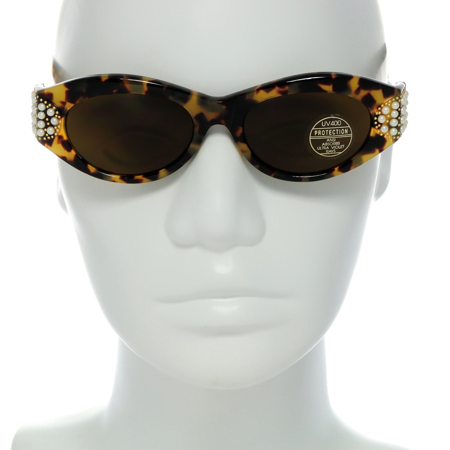 Cheryl Shuman Sunglasses Wendi With Pearls Tortoise 50-20 