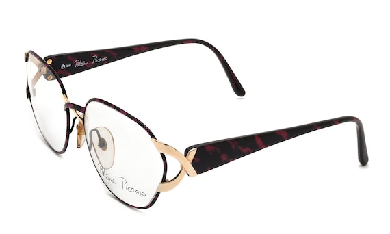 Paloma Picasso Eyeglasses 3717 44 Black Pink Tort… - image 2