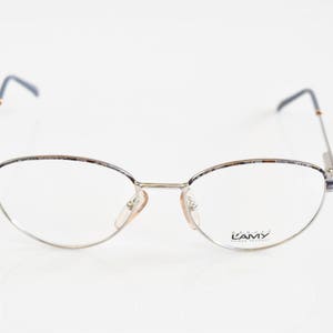 L&#39;Amy Eyeglasses GLA 5 Blue Silver 55-18-135 Made in France