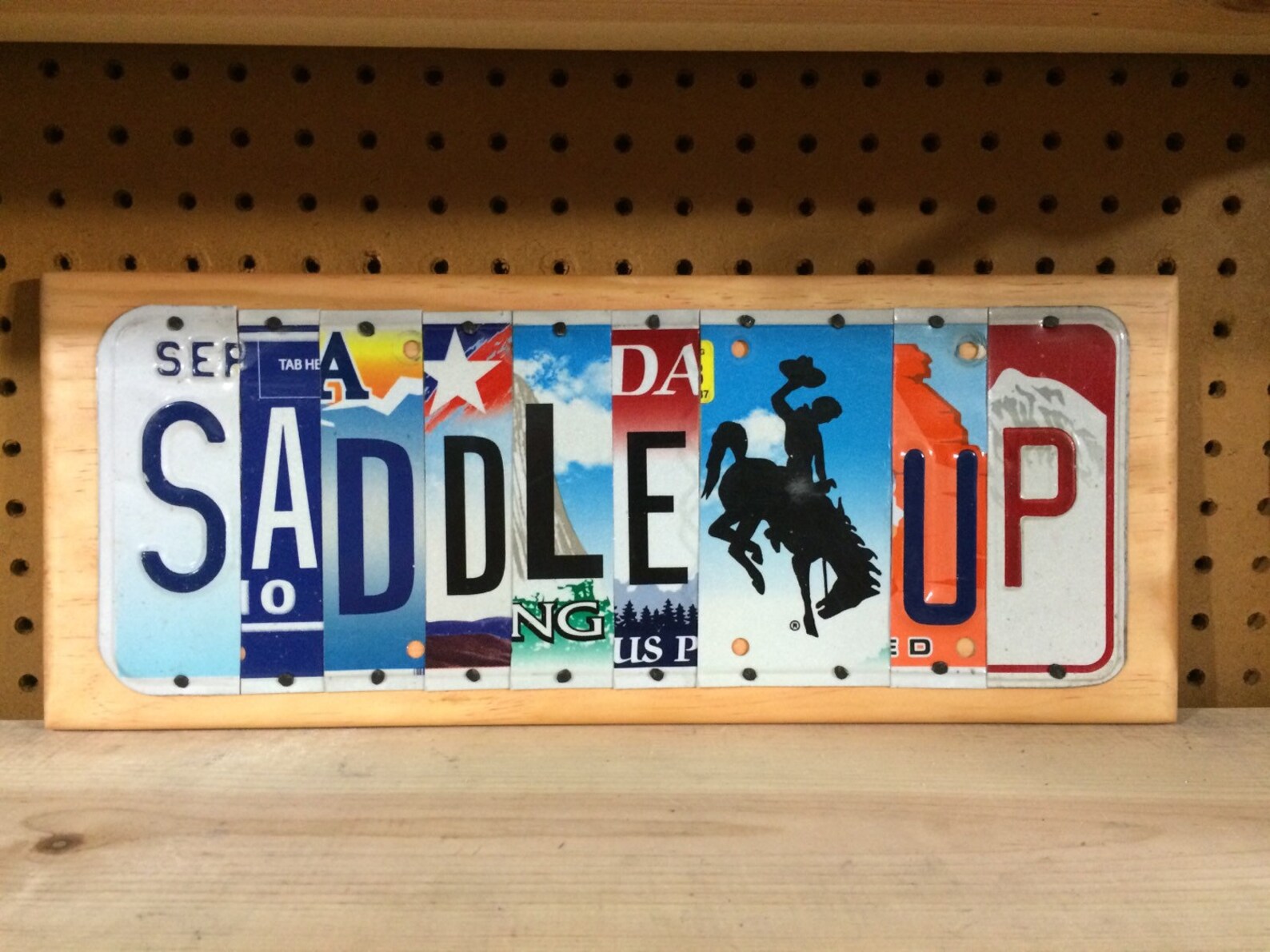 SADDLE UP Custom Recycled LICENSE Plate Art Sign Etsy
